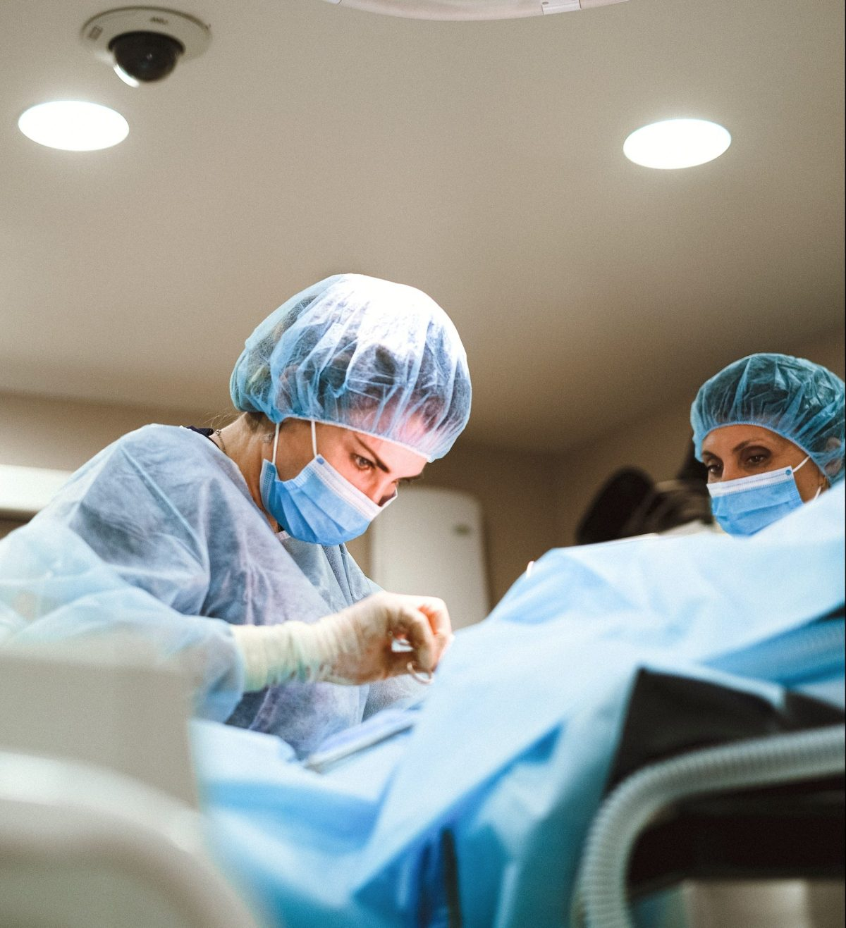 Surgical team working